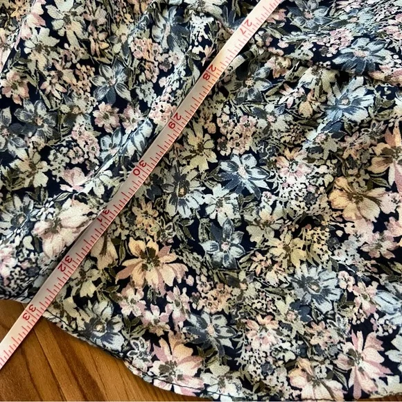 Apricot Floral Dress with Ruffle Details - Picture 10 of 13